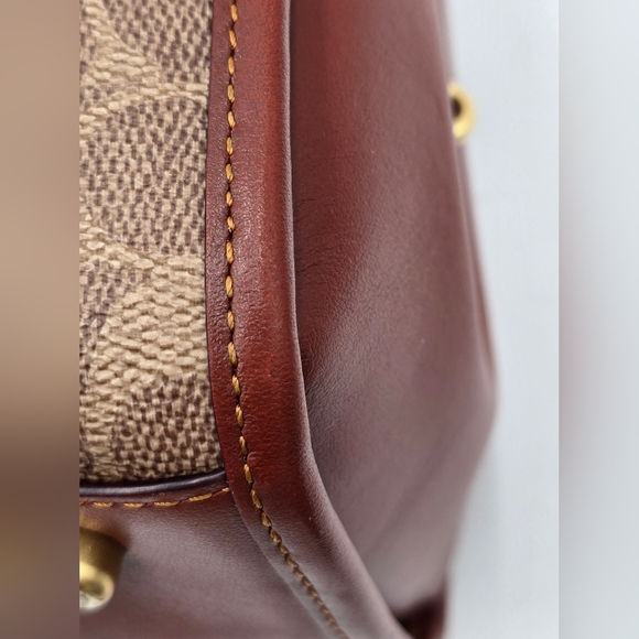 Coach Brooke Carryall In Signature Canvas Leather Tan Rust W/ Wallet - Picture 5 of 16